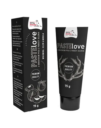 Pastă recompensă câini antrenament vită cerb și caise SYTA MICHA PasteLove 75g