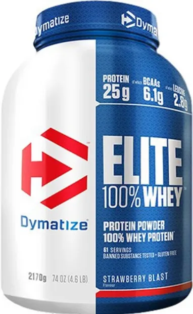 Elite 100% Whey, strawberry blast, 2170 g, Dymatize