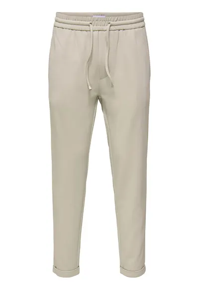 Pantaloni barbati Sons - 22029924 - Poliester/Viscoza - Bej - Bej