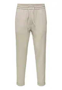 Pantaloni barbati Sons - 22029924 - Poliester/Viscoza - Bej - Bej