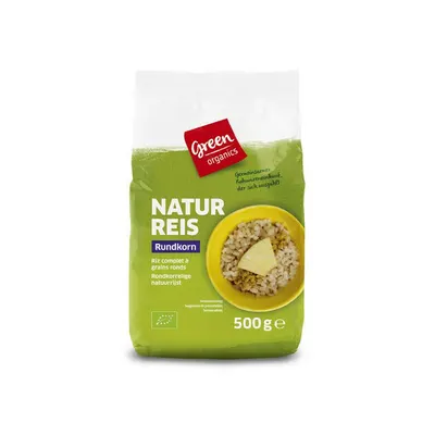 Orez brun bob rotund bio 500g Green Organics