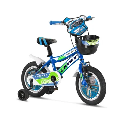 Bicicleta copii Umit Trend-y, culoare albastru, roata 16 , cadru din otel