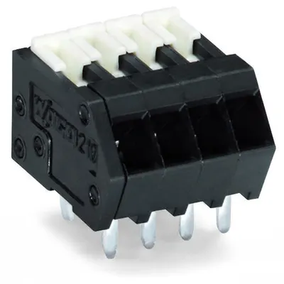 THR PCB terminal block; Locking slides; 0.5 mm²; Pin spacing 2.5 mm; 7-pole; CAGE CLAMP®; in tape-and-reel packaging; 0,50 mm²; black