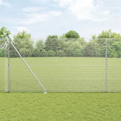 vidaXL Gard de sârmă sudată cu țepi 10 x 1,5 m Oțel Galvanizat Plasă