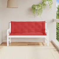 vidaXL Perne bancă de grădină 2buc., roșu, 150x50x7cm, țesătură oxford