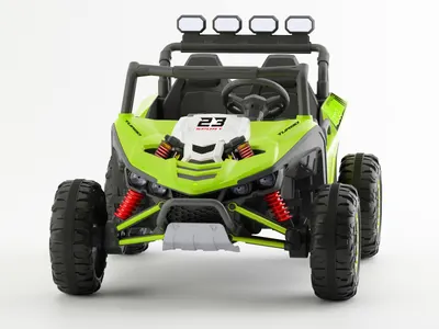 UTV electric pentru copii, Kinderauto Arrow Dune-Buggy, 300W, 24V, 2 locuri, echipare premium, verde