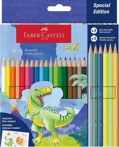 Set de creioane colorate Faber-Castell Dino - 24 buc