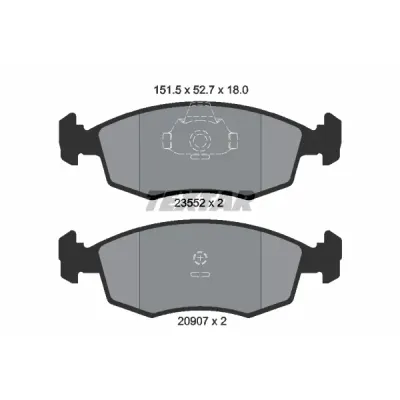 Set placute frana, frana disc TEXTAR 2355202