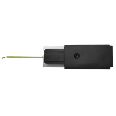 Conector cu capat pentru sina, 2 PINI, negru
