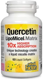 Quercetin LipoMicel Matrix, 250 mg, 60 capsule gelatinoase moi, Natural Factors