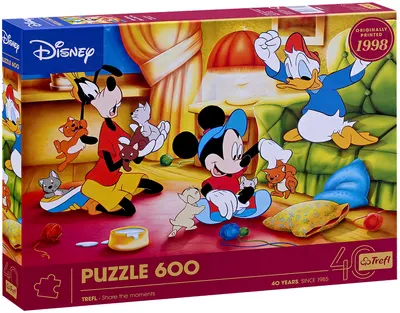Puzzle Trefl din 600 piese - Mickey Mouse și prietenii