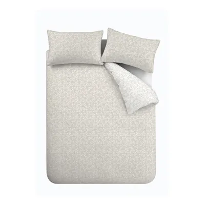 Lenjerie de pat bej din bumbac percal pentru pat dublu/extinsă cu 3 piese 230x220 cm Shadow Leaves – Bianca