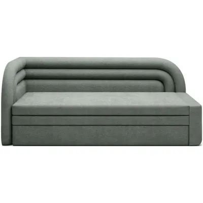 Canapea verde extensibilă/cu spațiu de depozitare cu tapițerie din chenille cu colț pe partea stângă 223 cm Fabillo – ELTAP