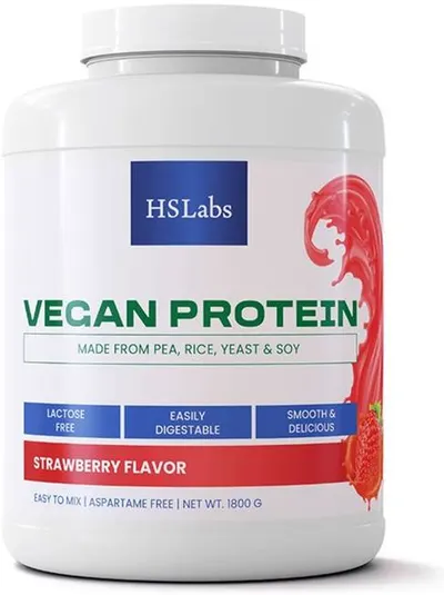 Proteine vegane, căpșună, 1800 g, HS LABS