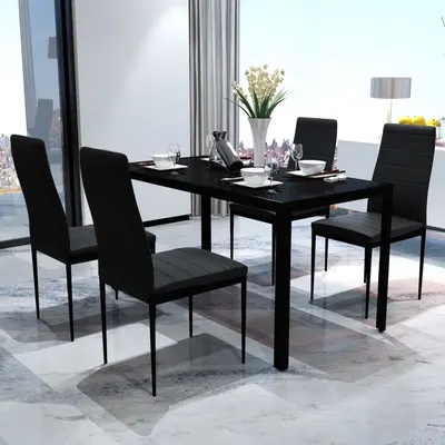 Gossi set mobilier de bucatarie, cinci piese, negru