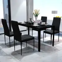 Gossi set mobilier de bucatarie, cinci piese, negru