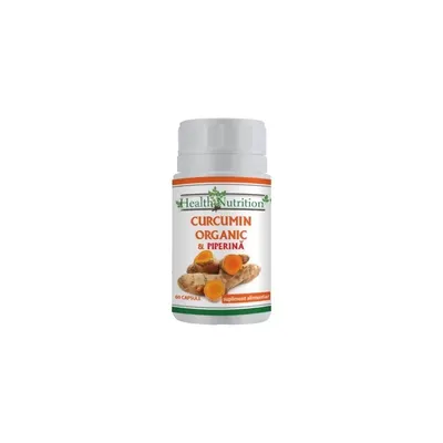 Curcumin Organic + Piperina, 60 capsule, Health Nutrition