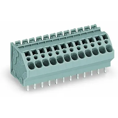 PCB terminal block; 4 mm²; Pin spacing 5 mm; 5-pole; CAGE CLAMP®; commoning option; 4,00 mm²; gray