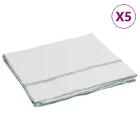 Gossi lavete de podea, 5 buc., alb cu dungi verzi, 50x60 cm