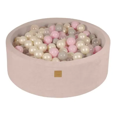Piscină cu bile crem din catifea ø 90x30 cm Montessori – Meowbaby