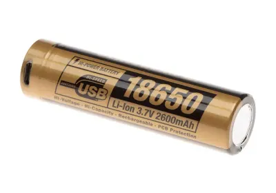 Acumulator 18650 3.7v 2600 mah Micro-USB Claw Gear - Default Title