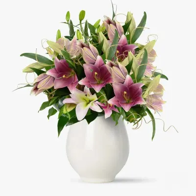 Buchet de 35 crini imperiali roz