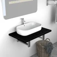Gossi mobilier de baie, negru, 60 x 40 x 16,3 cm