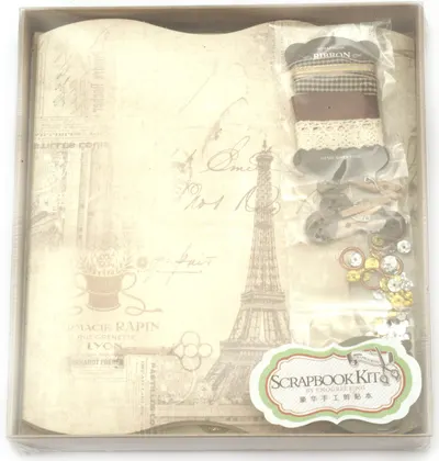 Kit album creativ Em Art - Vintage la Paris, 16 x 21 cm (9 coli)