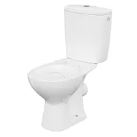 Set vas WC pe pardoseala rimless cu rezervor Cersanit 659 Arteco + mecanism si capac polipropilena cu soft close K667-069