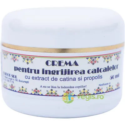 Crema pentru Ingrijirea Calcaielor cu Extract de Catina si Propolis 50g