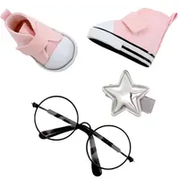 Accesorii pentru păpuși Orange Toys Sweet Sisters - Adidași, snood și ochelari roz