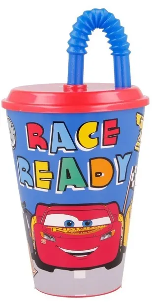 Cană sport cu pai Stor - Cars, 430 ml