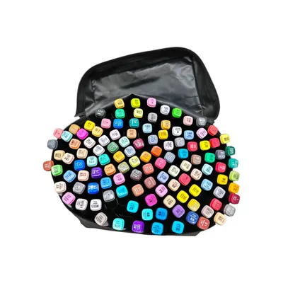 Set 120 Markere Profesionale Touch Twin – Dublu capăt, culori mixate pentru desen și design – Vânzare Engros