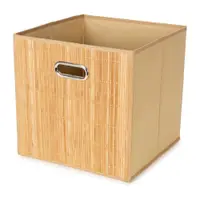 Coș de depozitare pentru raft din bambus 31x31x31 cm Anji – Compactor