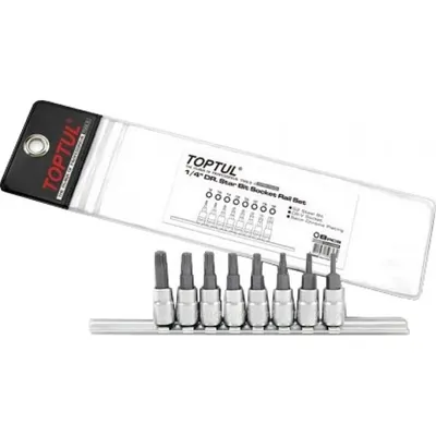 Set 8 biti + hexagon 1 4 , Toptul T8-T40mm