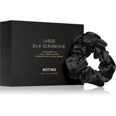 Notino Silk Collection Large scrunchie elastic pentru păr din mătase Black 1 buc