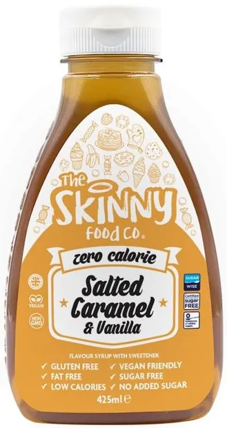 Skinny Food Co Skinny Syrup Caramel sărat & Vanilie, 425 ml