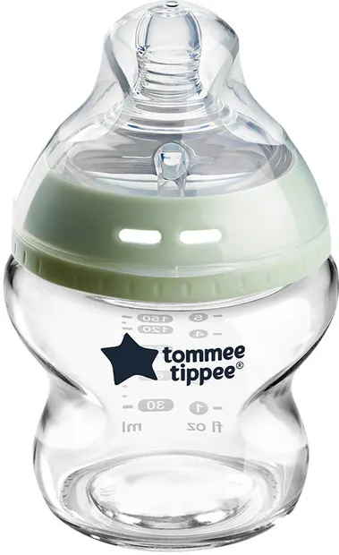 Biberon din sticla Philips Avent Natural, Easi Vent - 150 ml, cu tetina 1 picatura, flux lent