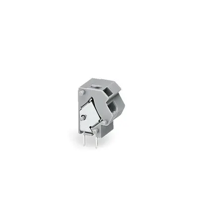 Stackable 2-conductor PCB terminal block; 0.75 mm²; Pin spacing 10/10.16 mm; 1-pole; PUSH WIRE®; 0,75 mm²; light gray