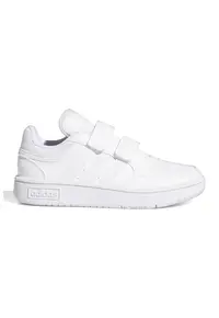 Pantofi sport de piele ecologica cu velcro Hoops 3.0 - Alb