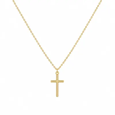 Colier Cruce Gold cu Aur