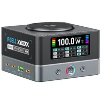 Incarcator Statie OEM WLX-R8A QI, 140W, 5A, 2 x USB-A - 6 x USB-C, Gri