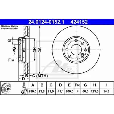 Disc frana ATE 24.0124-0152.1