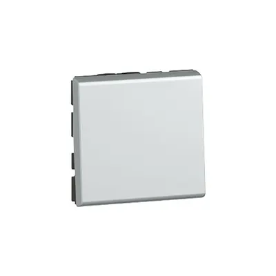 Push-button Mosaic - 6 A 250 V~ - 2 module - alu