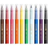 Carioci, 10 culori/set, varf tip pensula, lavabile, Bic Visaquarelle