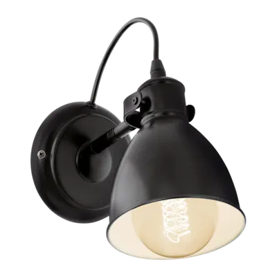 Lampa perete PRIDDY negru, alb 220-240V,50/60Hz IP20