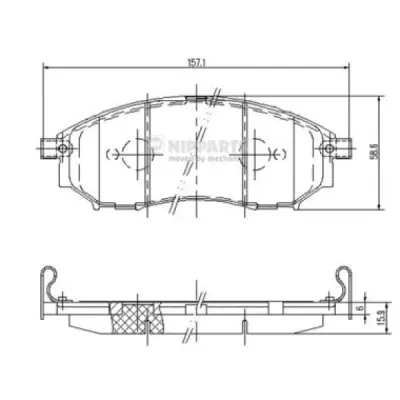 Set placute frana, frana disc NIPPARTS J3601094