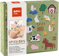 Joc pentru copii cu stickere Apli Kids - Animalele lumii și casele lor