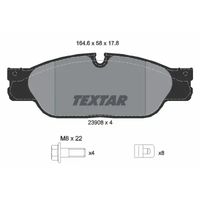Set placute frana, frana disc TEXTAR 2390801