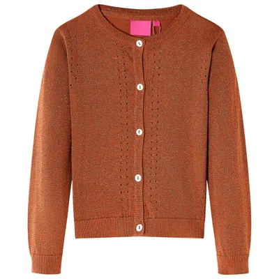 Gossi cardigan tricotat pentru copii, coniac, 104